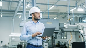 engineer in modern industrial environment