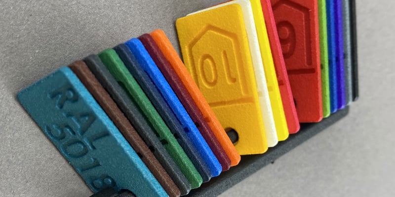 impression 3D SLS pièces colorées
